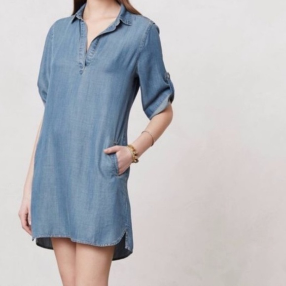 denim pullover dress